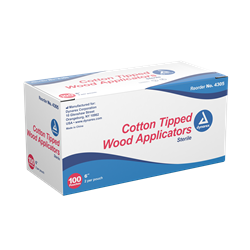 Cotton Tip Applicator 6" Ster - 100 pouches/bx (2 per pouch) 