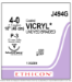 Ethicon Suture #J494G, Precision Point Reverse Cutting, Size 4-0, 18", Undyed Braided, Needle P-3, 3/8 Circle, 1 dz/bx  - J494G