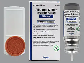 Albuterol Sulfate Inhalation Aerosol 90 mil 6.7 