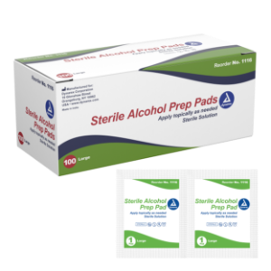 Alcohol Prep Pad, Sterile, Large - 100/bx 