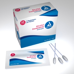 Alcohol Swabsticks 3's - 25/bx 