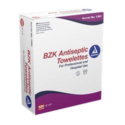 BZK Antiseptic Towelettes - 100/bx - #1303 