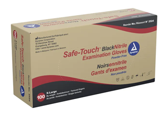 Black Nitrile Exam Gloves (non-latex) Powder-Free, 10/100/BX/CS,  X-Large 