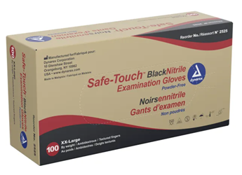 Black Nitrile Examination Gloves Powder-Free XX-Large 100/bx 