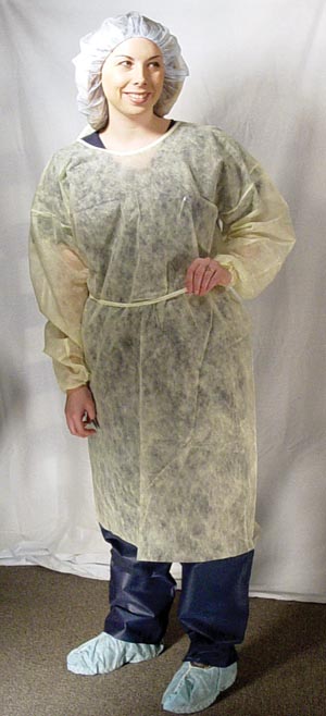 Dukal Yellow Economy Isolation Gowns 50/cs 