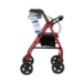 DynaGo Quad 8 - Aluminum Rollator With 7.5 inch Wheels, Red  - 10202