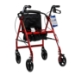 DynaGo Quad 8 - Aluminum Rollator With 7.5 inch Wheels, Red  - 10202