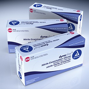 Dynarex DynaPlus Nitrile (non-latex) Exam Gloves, Powder Free, Blue 