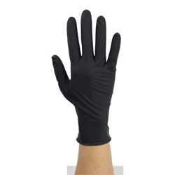 Dynarex Black Arrow Latex Exam Gloves, PF, 100/bx, 10bx/CS - Medium 