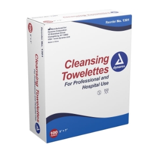 Dynarex Cleansing Towlettes, 10/100/BX/CS 