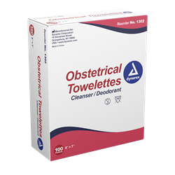 Dynarex Obstetrical Towelettes 5" x 7" 100/bx 