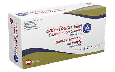 Dynarex Safe-Touch Vinyl Exam Glove Powder Free 100/bx 