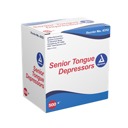 Dynarex Tongue Depressor Non Sterile, Senior 6" - 500/bx 