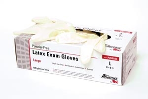 Pro Advantage Latex Exam Gloves, X-Small, powder-free, 100/BX 