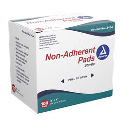 Non-Adherent Pads Sterile, 3" x 4" 100/bx 
