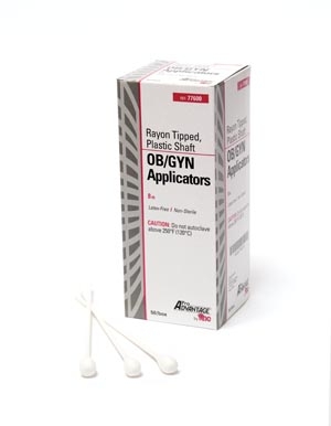Pro Advantage OB/GYN Applicators- rayon tipped, plastic shaft 8" 50/bx 