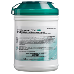 DISCONTINUED PDI Sani-Cloth HB Germicidal Disposable Wipes, Large 160/tub 