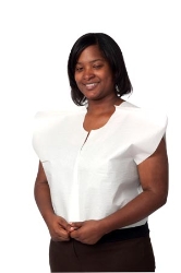 Pro Advantage White Exam Cape, Traditional Front/ Back Opening, 100/cs 
