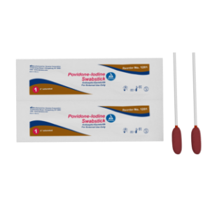 Povidone Iodine Swabsticks 1's - 50/bx 