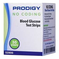 Prodigy No Coding Blood Glucose Test Strips 50/bx 