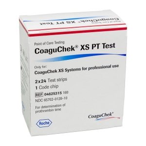 Roche CoaguChek XS PT Test Strips, CLIA Waived, 48/bx 