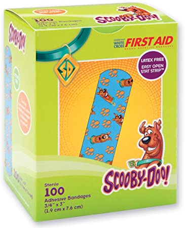 Scooby-Doo Sterile Adhesive Bandages 3/4" x 3" 100/bx band-aid bandaid band aid childrens childrens child