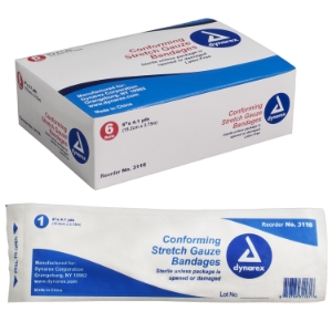 Stretch Gauze Bandage Roll, Sterile, 6" - 6/bx 