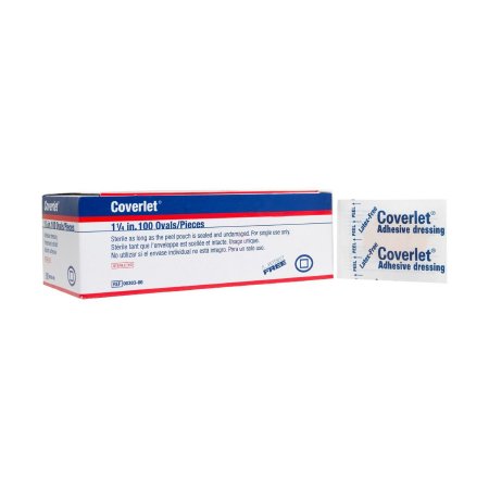 Coverlet Oval Adhesive Bandaids 1.25", 100/bx band-aid bandaid band aid