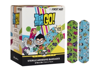 Teen Titans Go! Bandages, 100/bx band-aid bandaid band aid childrens childrens child