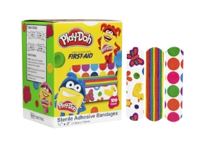 Play-Doh Bandages, 100/bx band-aid bandaid band aid childrens children's child