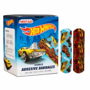 Hot Wheels™ Stat Strip® Adhesive Bandages 3/4" x 3" 100/bx 