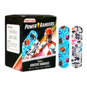 Power Rangers Adhesive Bandages 3/4" x 3", 100/Box band-aid bandaid band aid childrens children's child