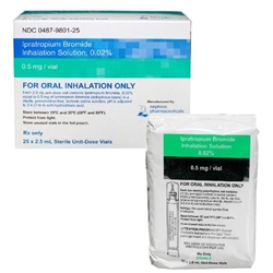 Ipratropium Bromide Inhalation Solution 0.02% 2.5mL Vial 25/Pk 