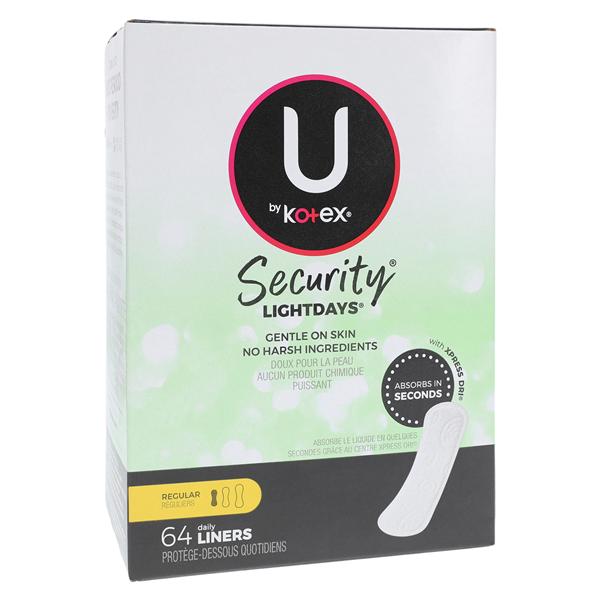 Pantiliners Kotex Lightdays Unscented Regular 64/Pk 