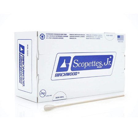 Scopettes Junior Large Tip Applicator Swabs N/S, 8", Paper Handle, 500/cs 
