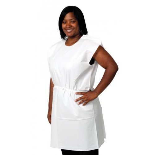 Pro Advantage Exam Gown, Tissue/ Poly/ Tissue, 30" x 42" , White 50/cs 