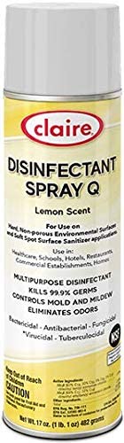 Claire Disinfectant Spray Q, Lemon Scent, 17oz 