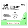 Ethicon Ethilon Suture 6-0 Nylon P-1 Black 18" Monofilament, 12/Bx 