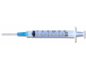 BD Syringe/Needle Combination, 3mL, Luer-Lok Tip, 23G x 1", 100/bx, #309588 
