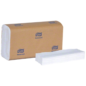 Tork Advanced Multifold Hand Towel 1-Ply 9.5" x 9", White, 250sht/pk, 16pk/cs 