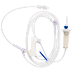 Medline IV Administration Set with 2 Pre-Slit Ports, 15 Drops / mL, 96" 