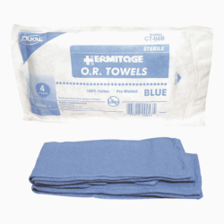 Dukal OR Towels, Blue, Sterile, 4/pk, 20pk/cs 