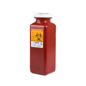 Sharps-Tainers Non-Stackable Sharps Containers Tall Tray Size w/ Needle Remover, 1.7 Qt, 20/cs 