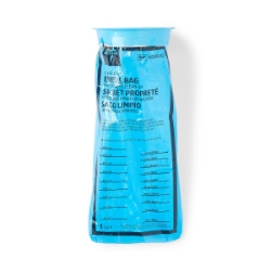 Medline Clean Sack Emesis Bag with Rigid Ring and Graduations, Blue, LDPE, 24/pk 