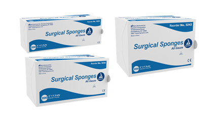 Dynarex Surgical Gauze Sponges - Non-Sterile 8-Ply, 200/bx 