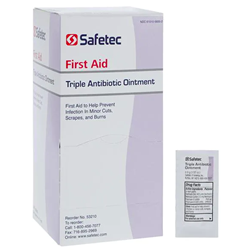 Safetec Triple Antibiotic Ointment 0.9gm Packets - 144/Bx 