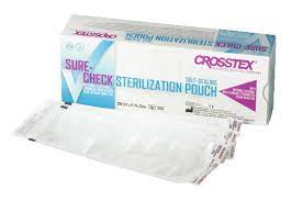 Crosstex Sure-Check Sterilization Pouches, 8" x 16", 200/bx 