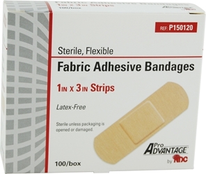 Pro Advantage Fabric Adhesive Bandages, 1"x 3", 100/BX. band-aid bandaid band aid