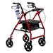 DynaGo Quad 8 - Aluminum Rollator With 7.5 inch Wheels, Red  - 10202