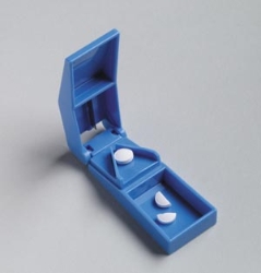 Pill Cutter, Blue, Stainless Steel Blade 